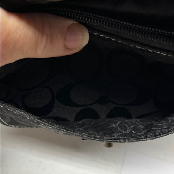 Coach Black and Gold Wristlet